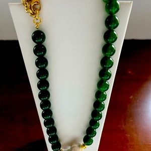 Jade with baroque stone necklace